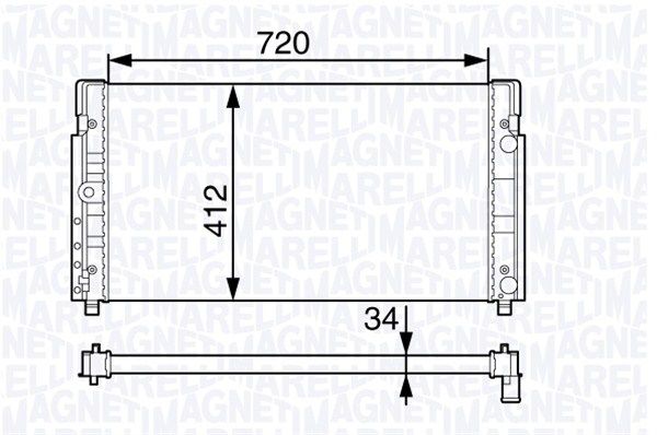 MAGNETI MARELLI Jäähdytin,moottorin jäähdytys 350213144200